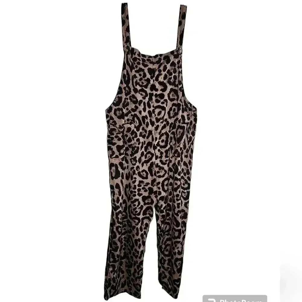Shein Overall Leopard Jumpsuit 2XL NWOT